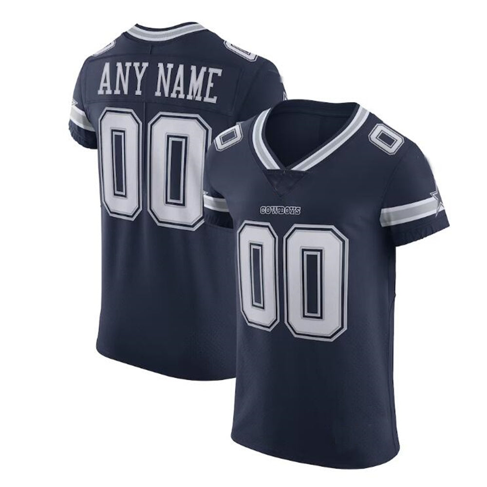 Custom Navy DAL Football Shirt Top