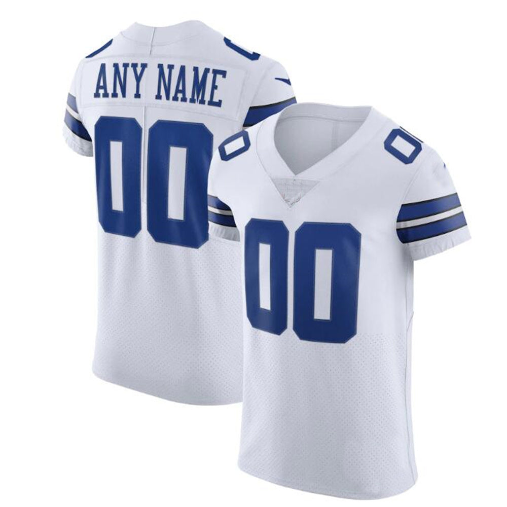 Custom White DAL Football Shirt Top