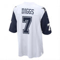 Custom #7 White DAL Football Shirt Top