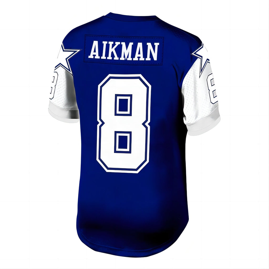 Custom #8 Navy 1995 DAL Football Shirt Top