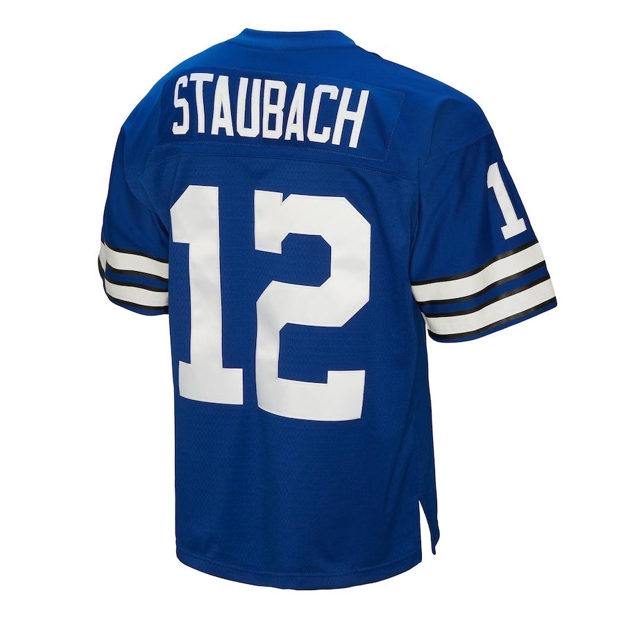 Custom #12 Navy 1971 DAL Football Shirt Top