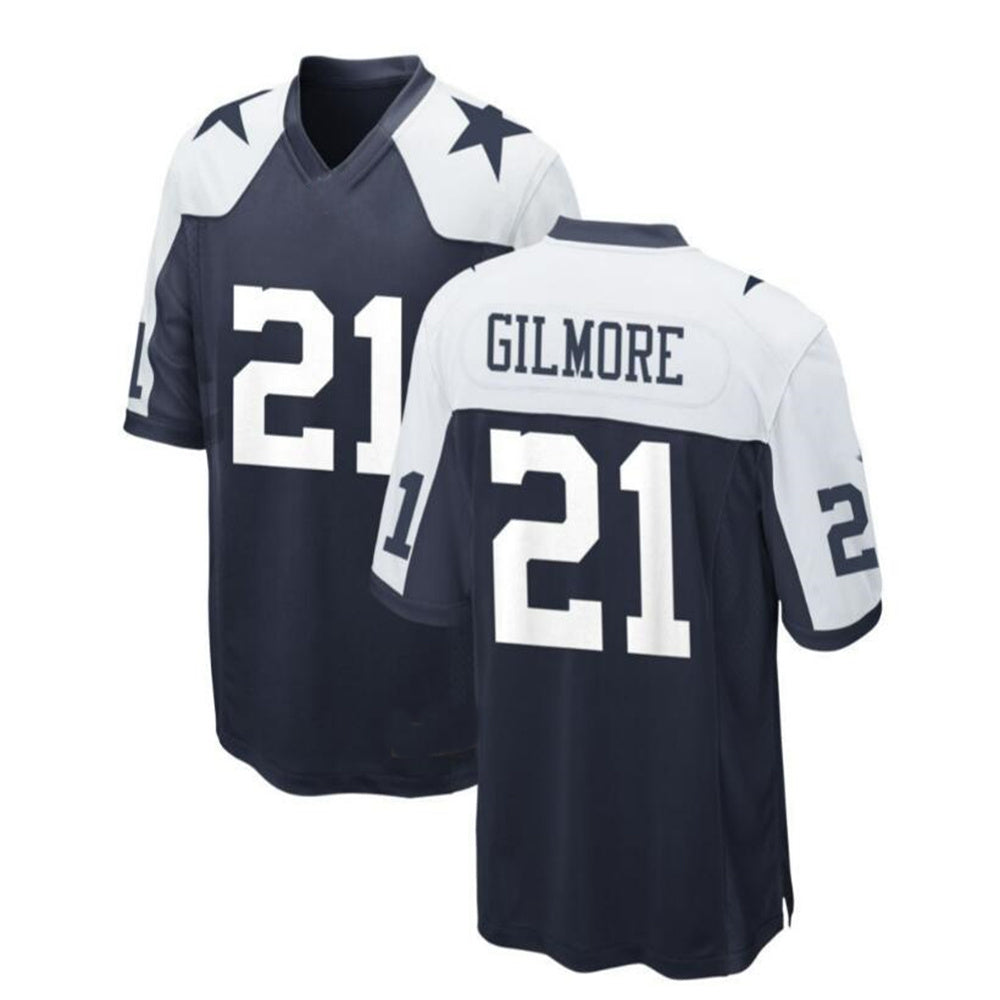 Custom #21 Navy DAL Football Shirt Top