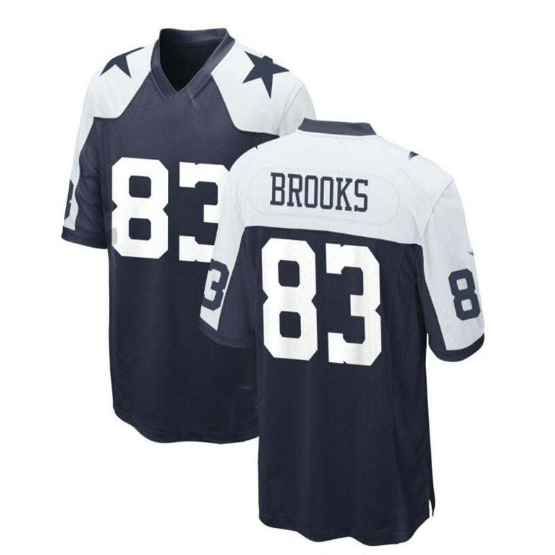 Custom #83 Navy DAL Football Shirt Top