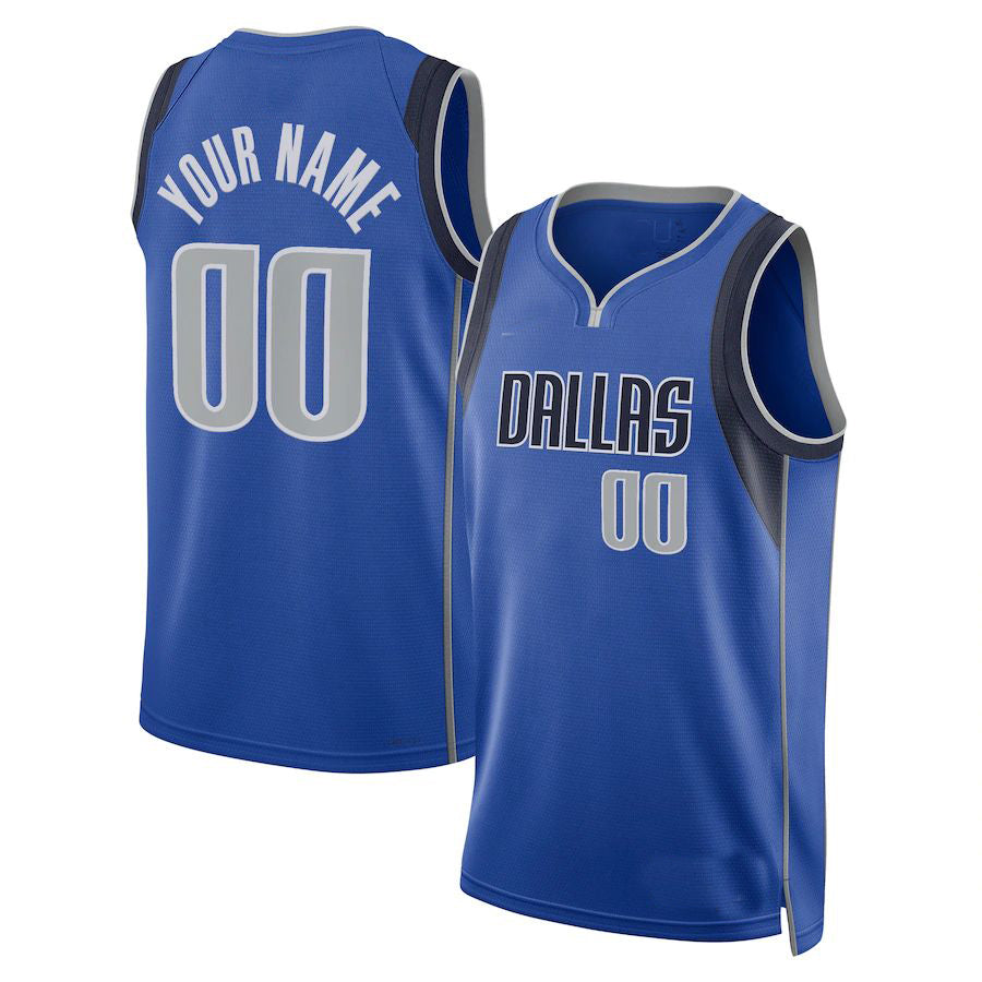 Custom #22 Blue 2021 DAL Basketball Shirt Top