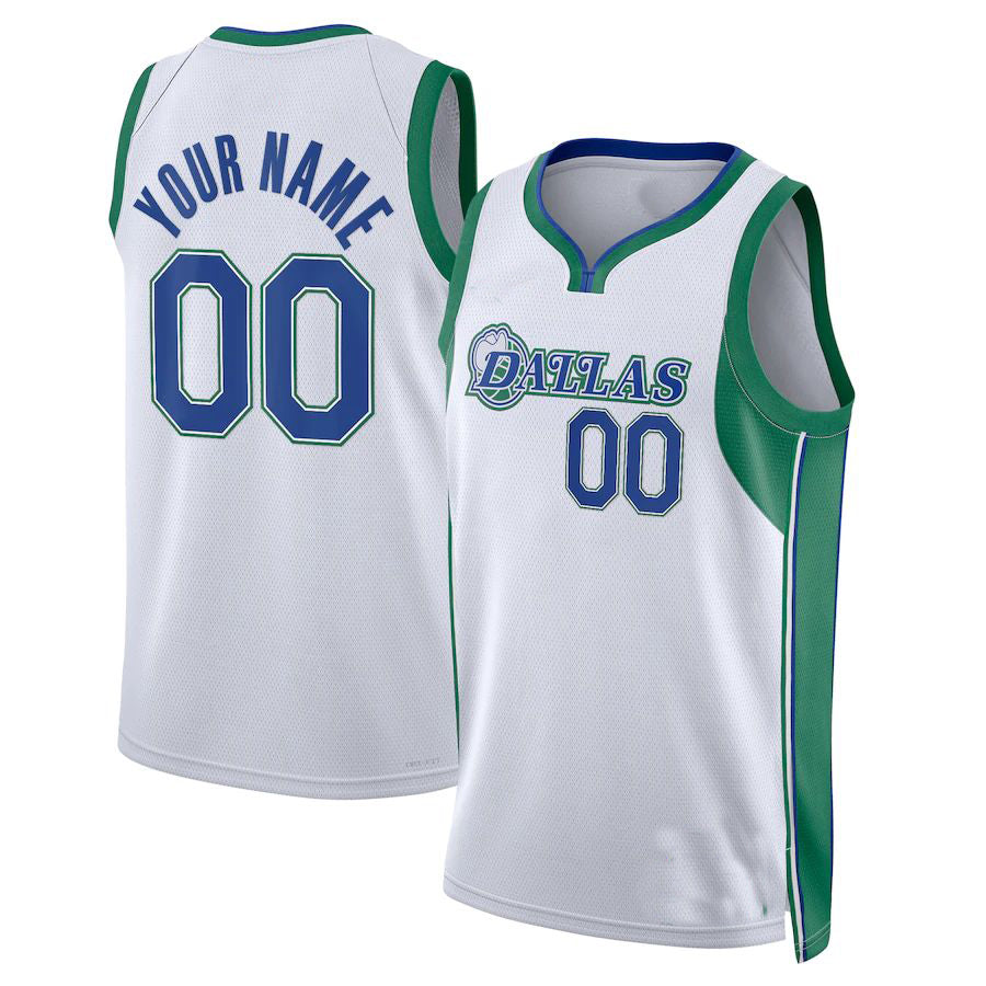 Custom #22 White 2021 DAL Basketball Shirt Top