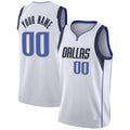 Custom White DAL Basketball Shirt Top