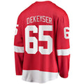Custom #65 Red DET Hockey Shirt Top
