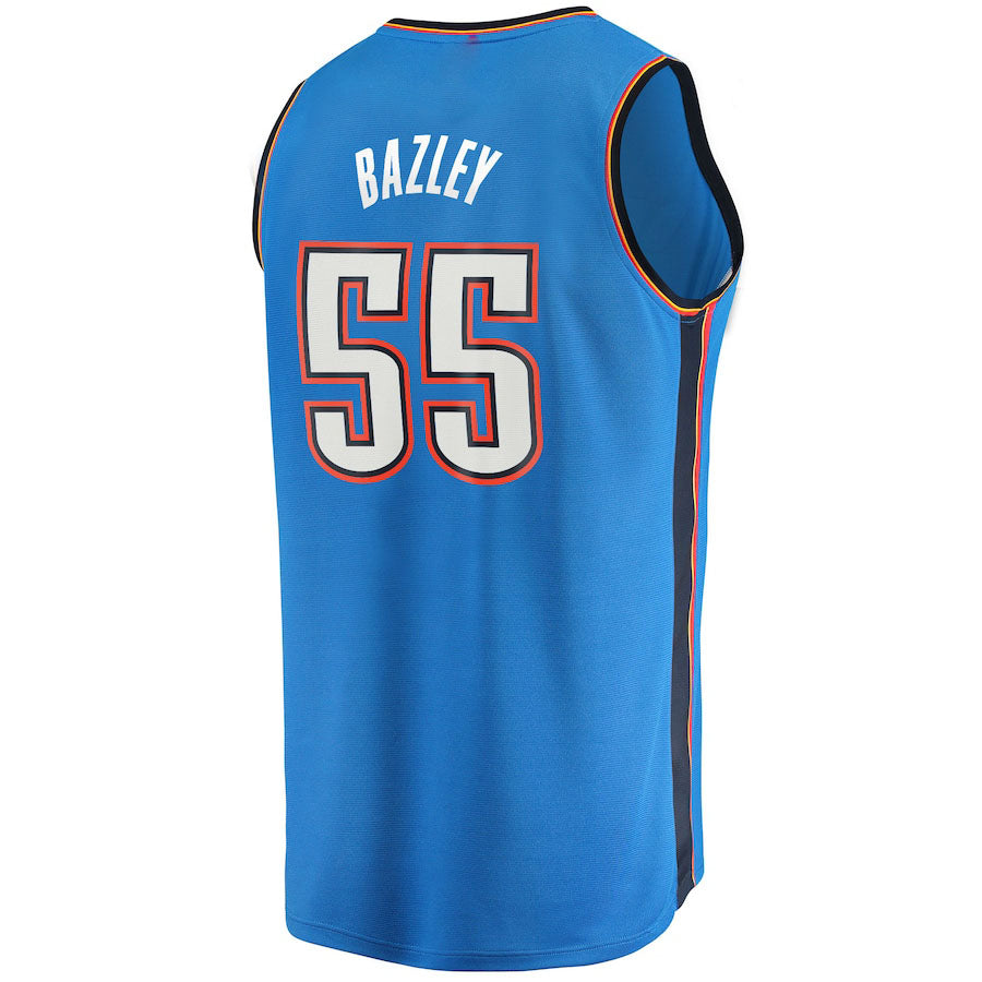 Custom #55 Blue 2021 OKC Basketball Shirt Top