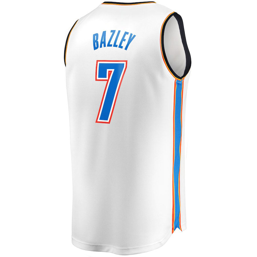 Custom #7 White OKC Basketball Shirt Top