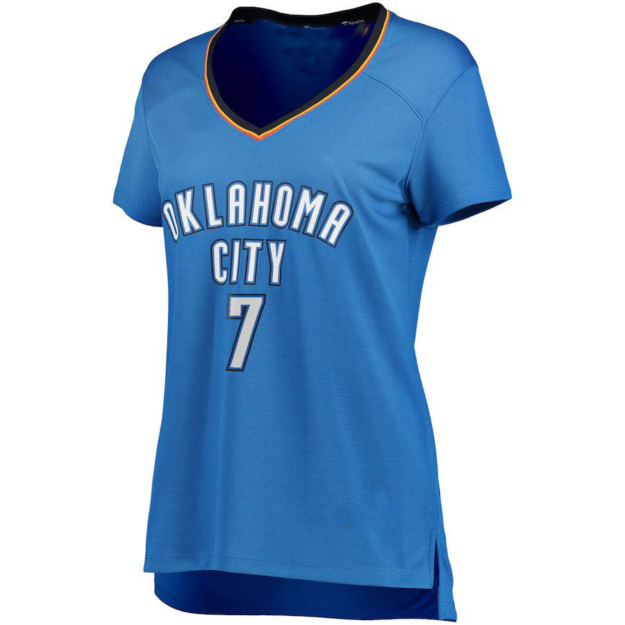 Custom #7 Blue OKC Basketball Shirt Top