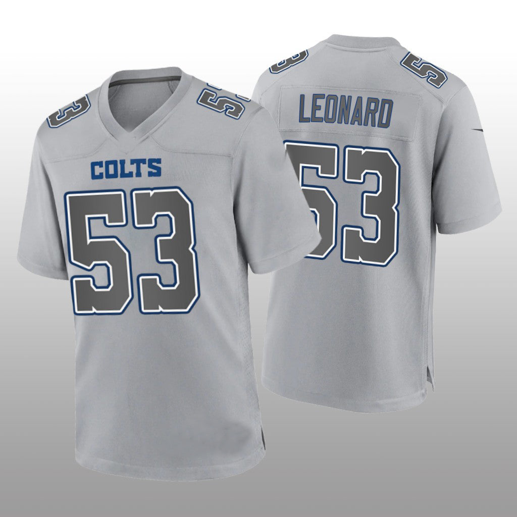 Custom #53 Gray IND Football Shirt Top