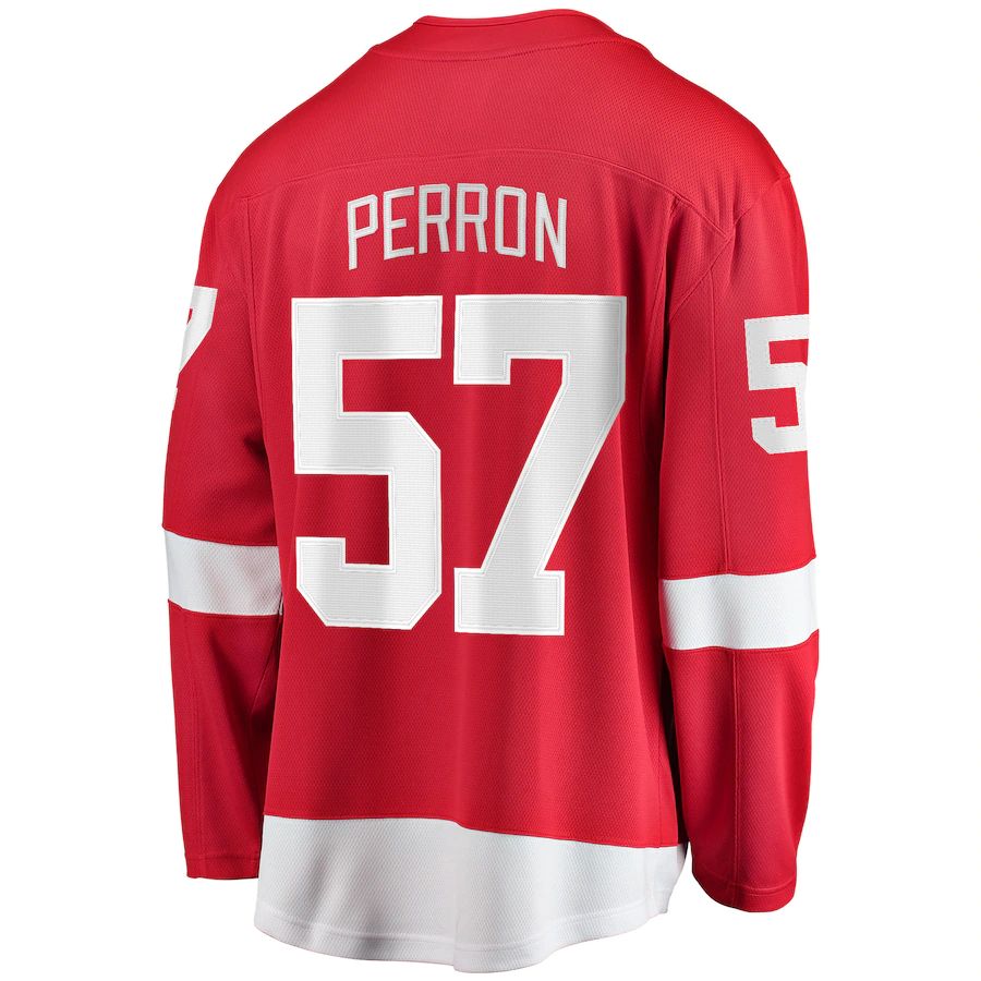 Custom #57 Red DET Hockey Shirt Top