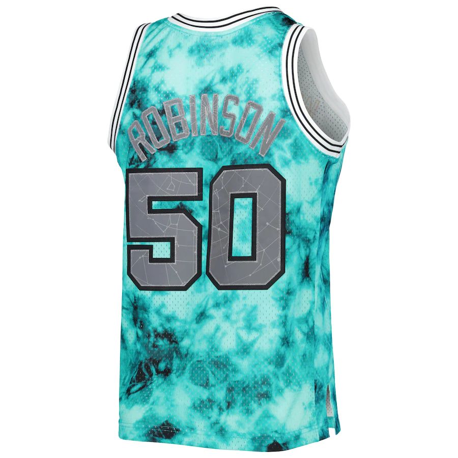 Custom #50 Teal 1998 SAS Basketball Shirt Top