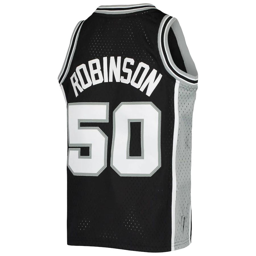 Custom #50 Black 1998 Throwback SAS Basketball Shirt Top