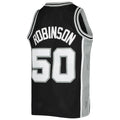 Custom #50 Black 1998 Throwback SAS Basketball Shirt Top