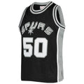 Custom #50 Black 1998 Throwback SAS Basketball Shirt Top