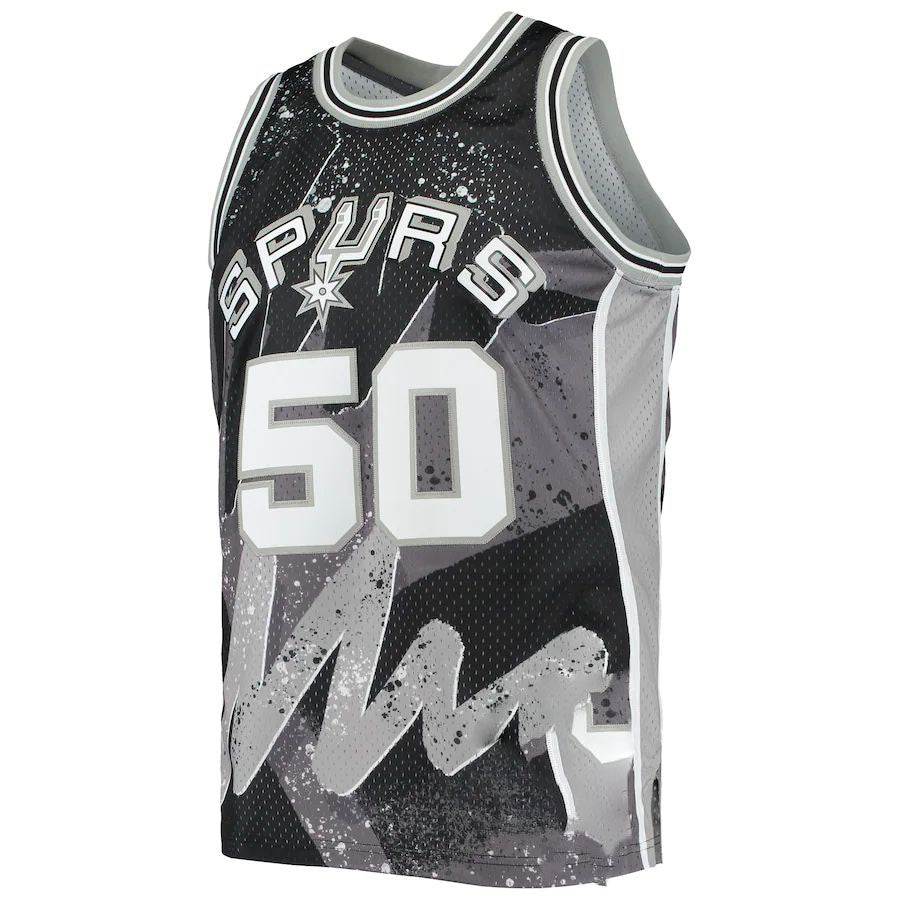 Custom #50 Black 1998 SAS Basketball Shirt Top