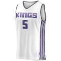 Custom #5 White 2019 Basketball Shirt Top