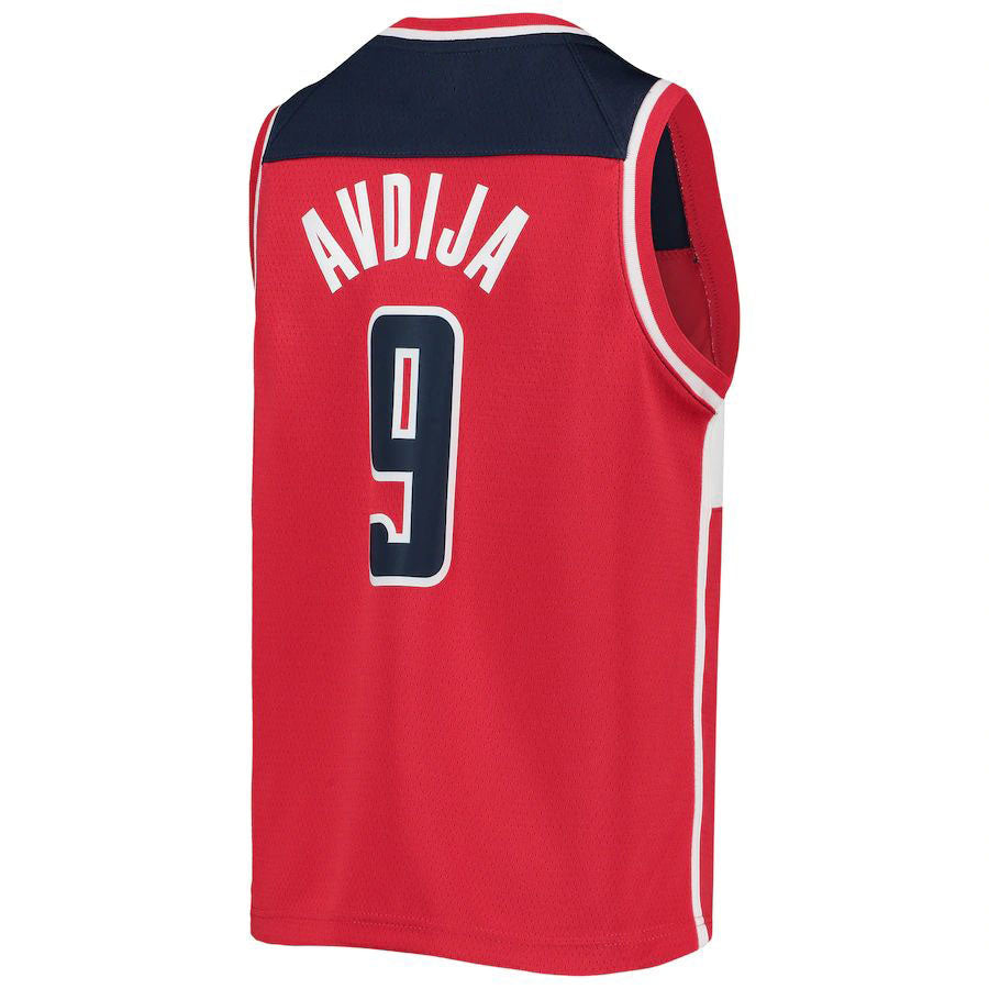 Custom #9 Red WAS Basketball Shirt Top