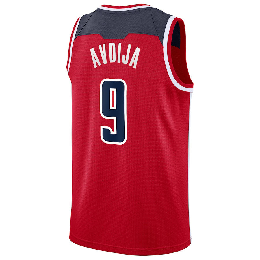 Custom #9 Red WAS Basketball Shirt Top