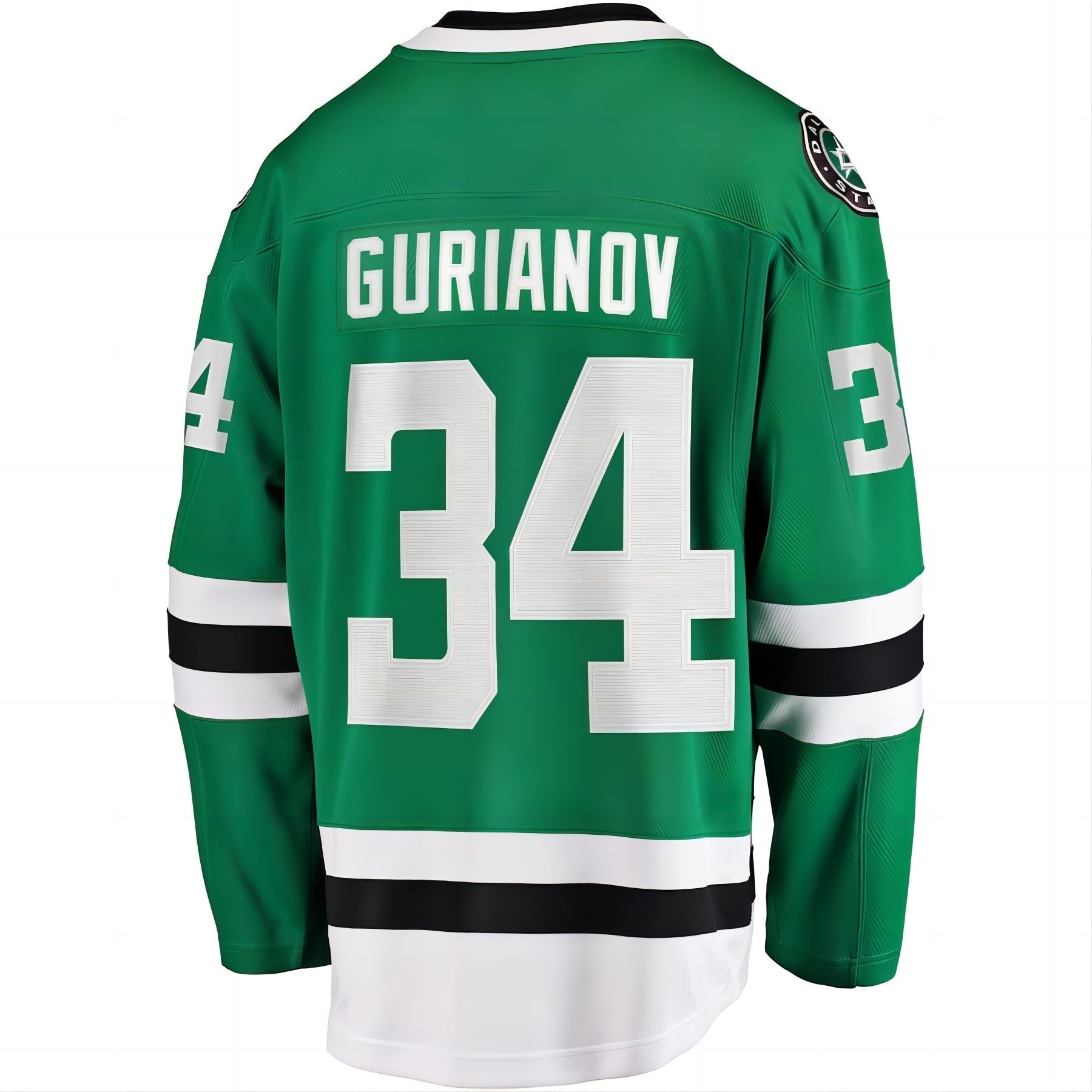 Custom #34 Green DAL Hockey Shirt Top