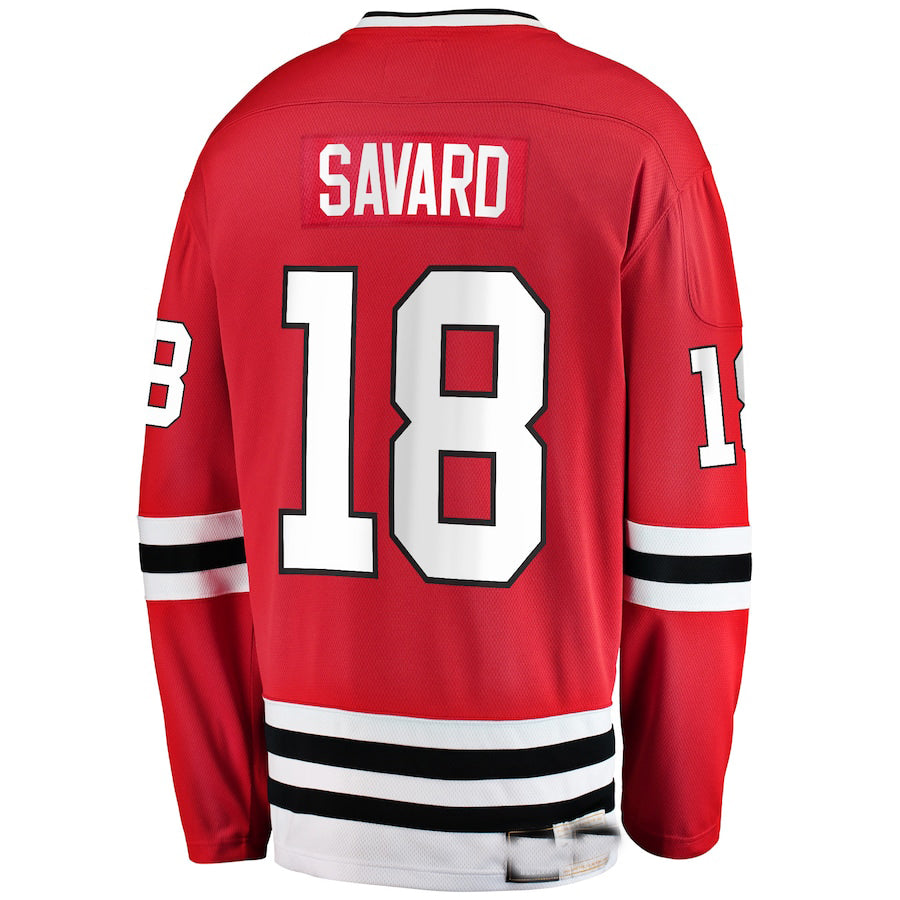 Custom #18 Red CHI Hockey Shirt Top