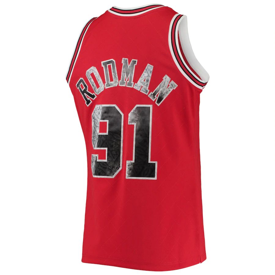 Custom #91 Red 1996 CHI Basketball Shirt Top