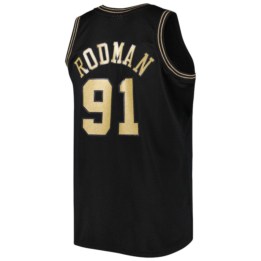 Custom #91 Black 1997 CHI Basketball Shirt Top
