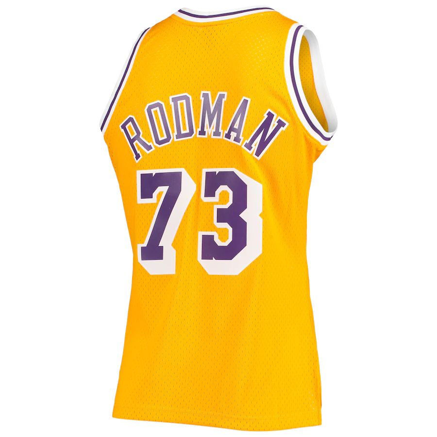 Custom #73 Gold 1998 LAL Basketball Shirt Top
