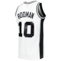 Custom #10 White 1993 SAS Basketball Shirt Top