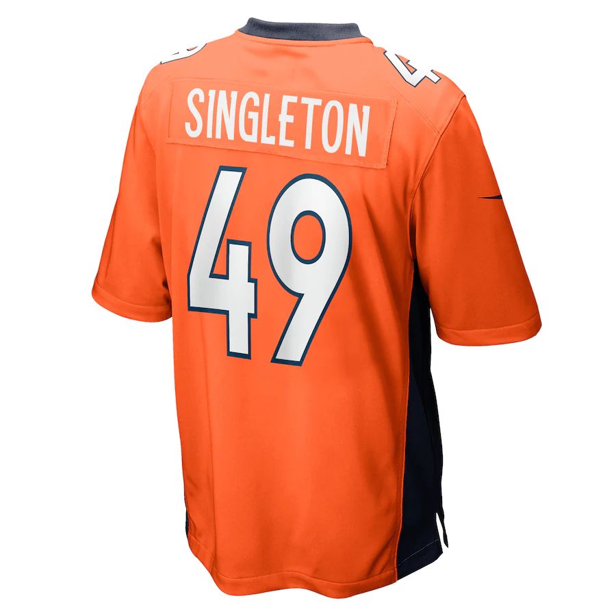 Custom #49 Orange DEN Football Shirt Top