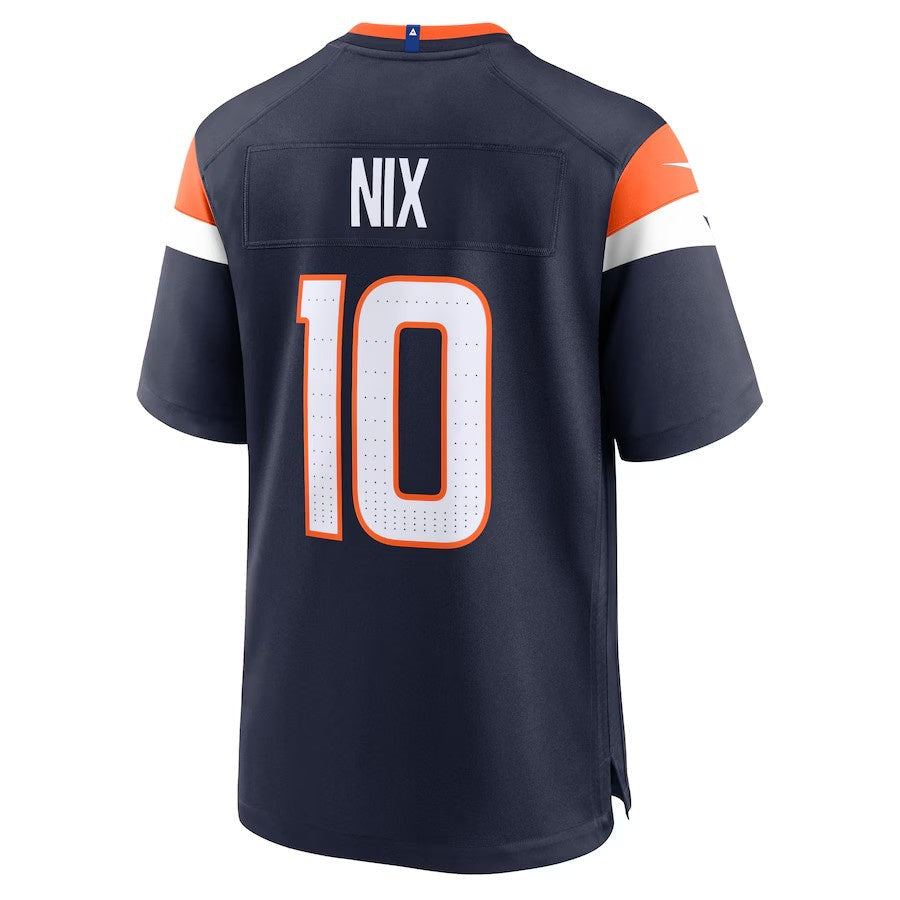 Custom #10 Navy 2024 DEN Football Shirt Top