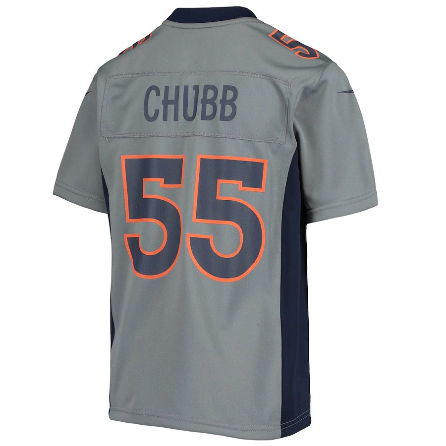 Custom #55 Gray DEN Football Shirt Top
