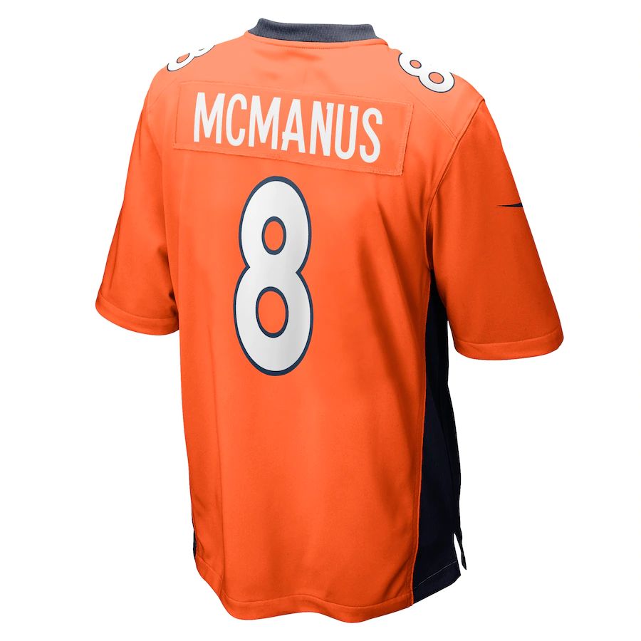 Custom #8 Orange DEN Football Shirt Top
