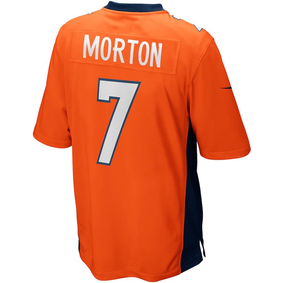 Custom #7 Orange DEN Football Shirt Top