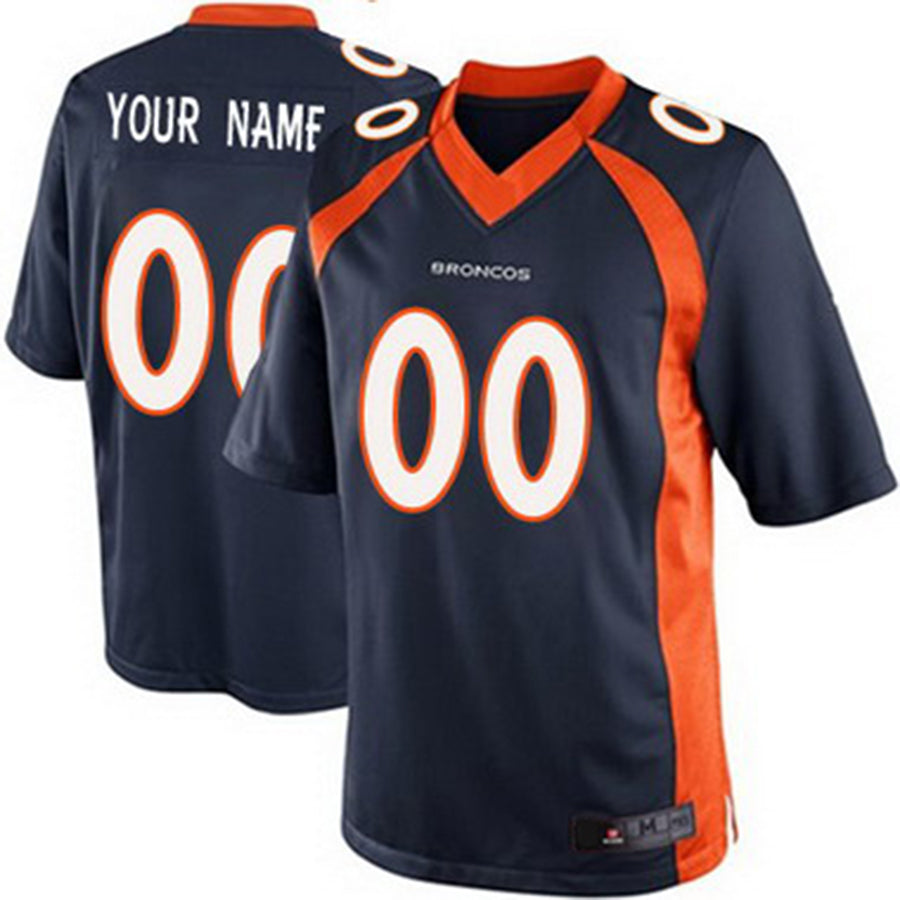 Custom Blue 2013 DEN Football Shirt Top