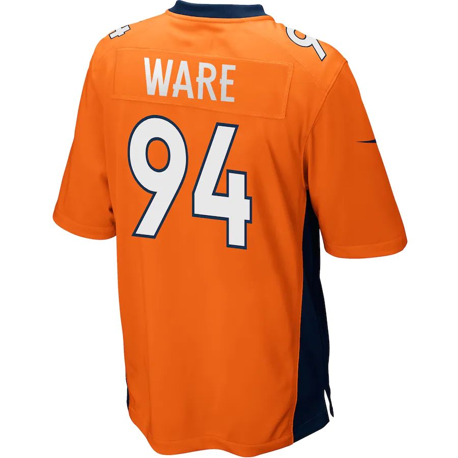 Custom #94 Orange DEN Football Shirt Top