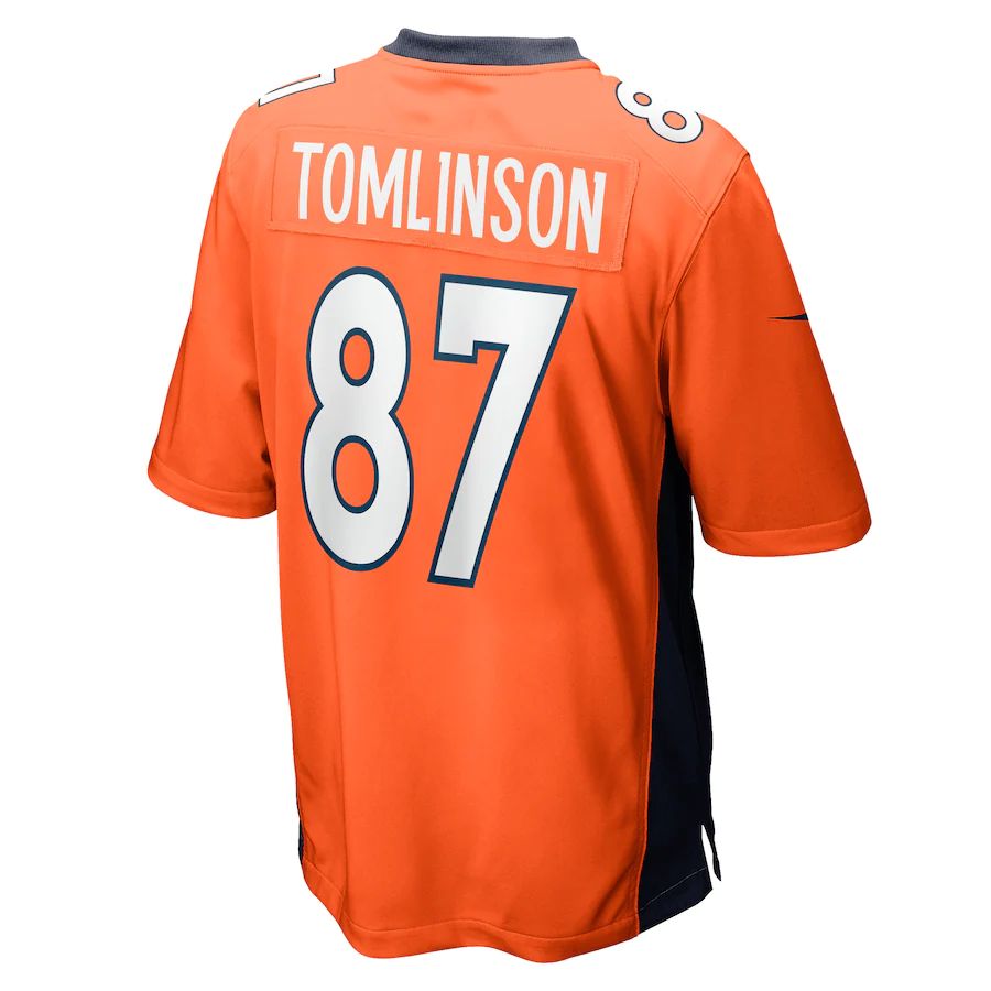 Custom #87 Orange DEN Football Shirt Top