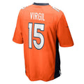 Custom #15 Orange DEN Football Shirt Top
