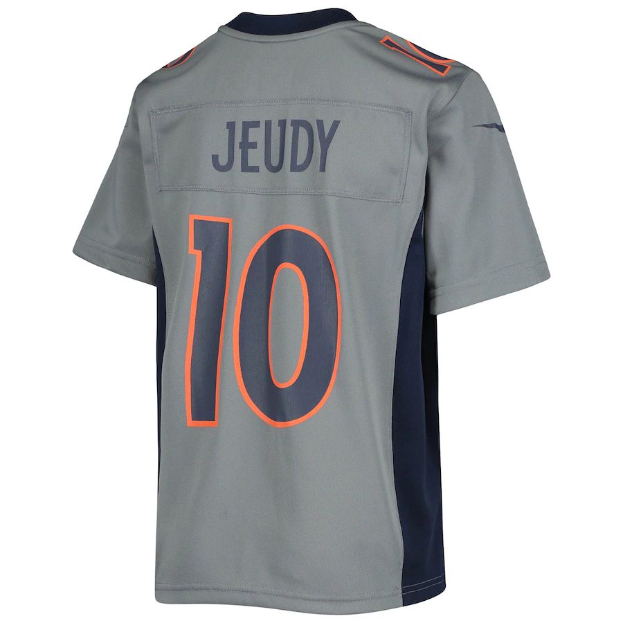 Custom #10 Gray DEN Football Shirt Top