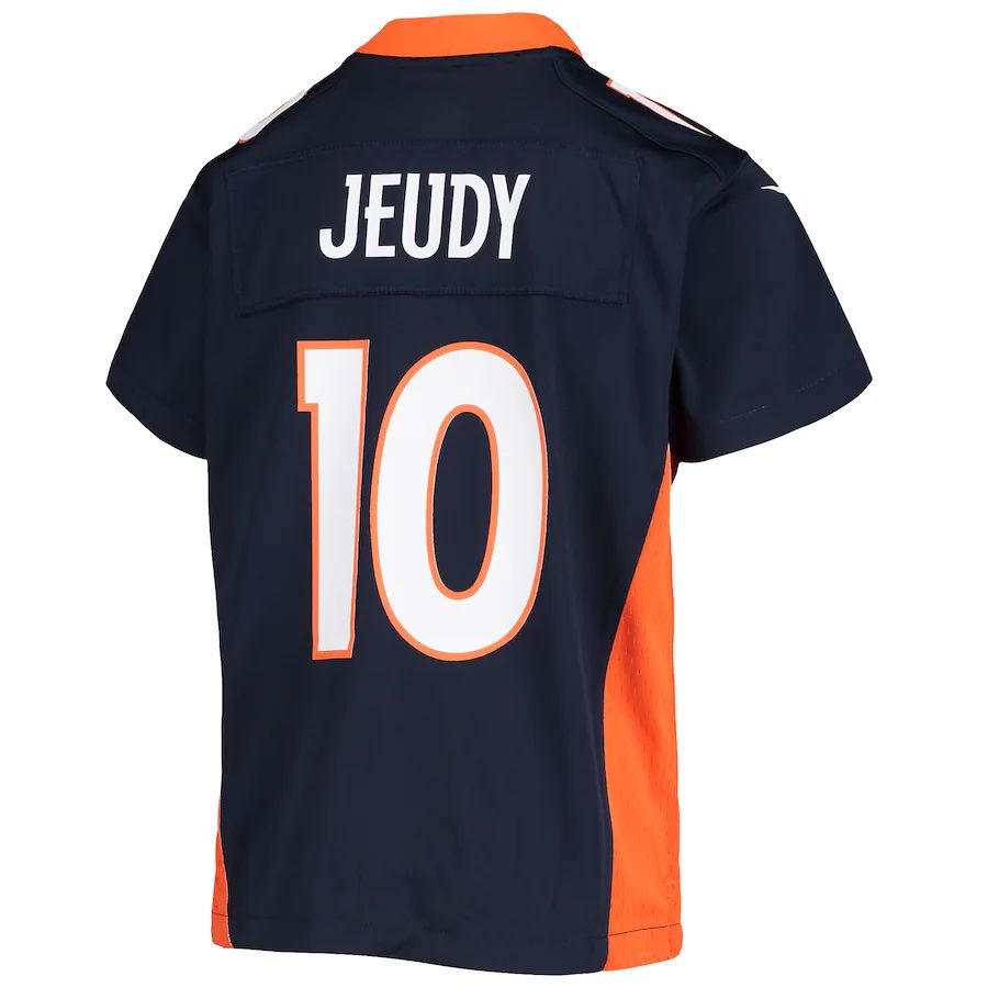 Custom #10 Navy DEN Football Shirt Top
