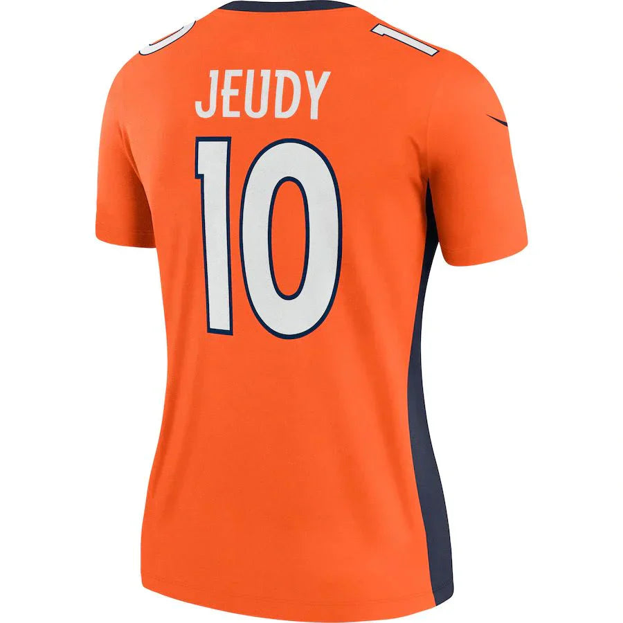 Custom #10 Orange DEN Football Shirt Top
