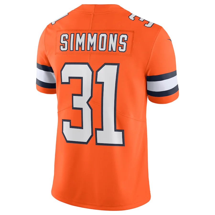 Custom #31 Orange DEN Football Shirt Top