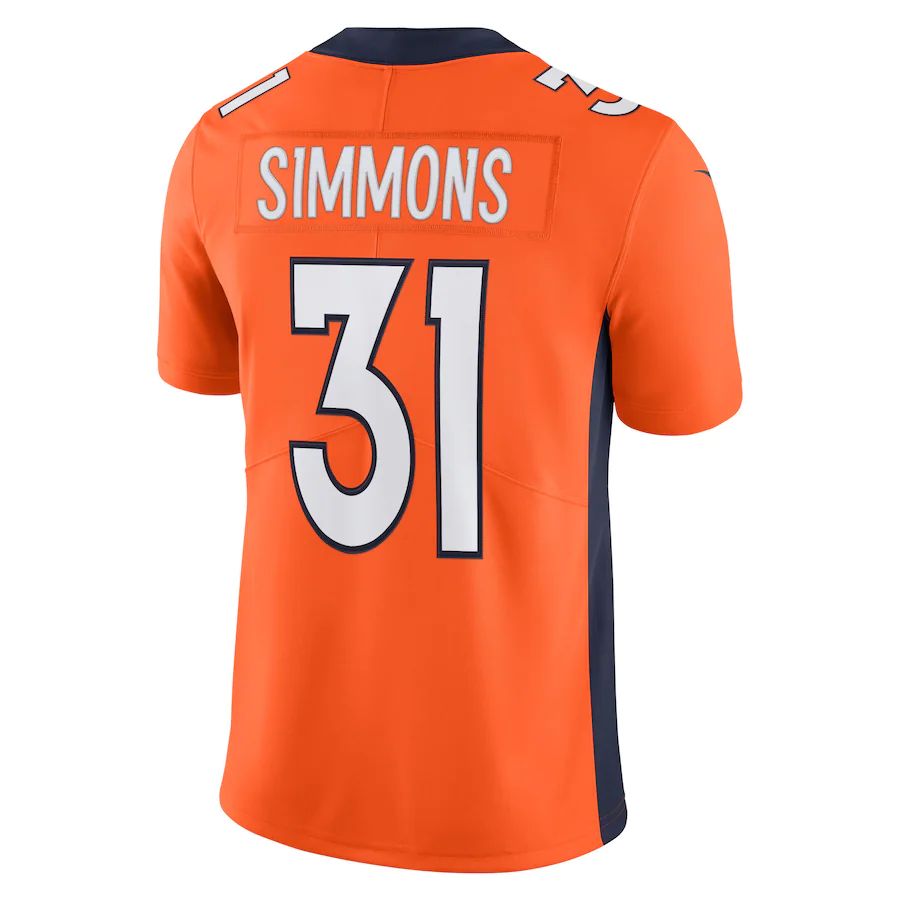 Custom #31 Orange DEN Football Shirt Top