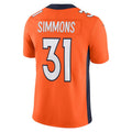 Custom #31 Orange DEN Football Shirt Top