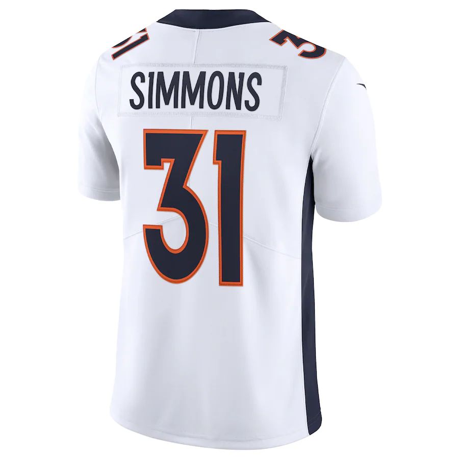 Custom #31 White DEN Football Shirt Top