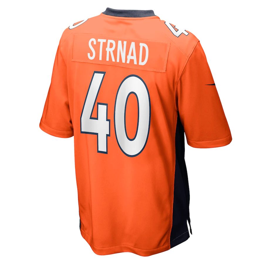 Custom #40 Orange DEN Football Shirt Top