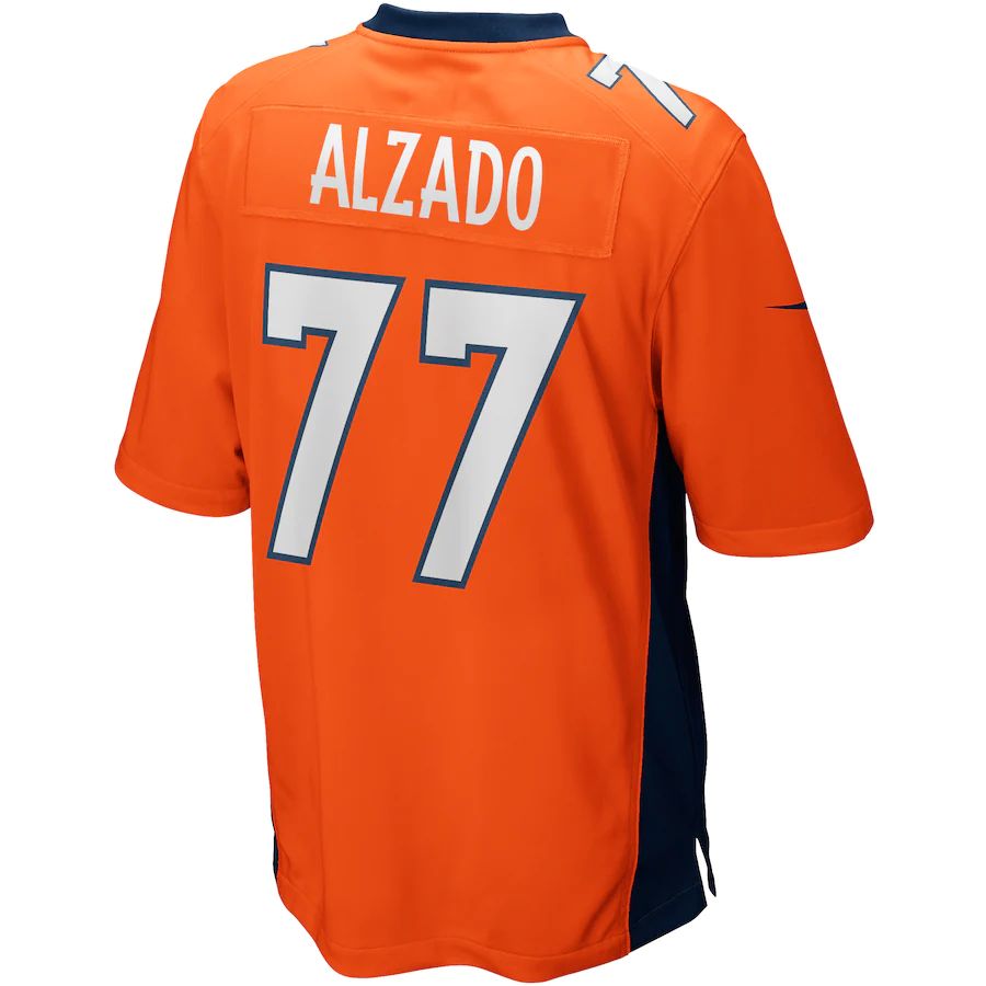 Custom #77 Orange DEN Football Shirt Top