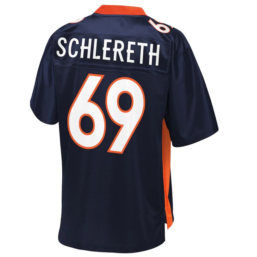 Custom #69 Navy DEN Football Shirt Top