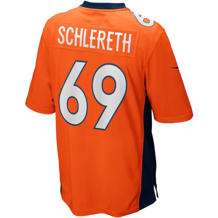 Custom #69 Orange DEN Football Shirt Top